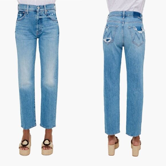 Mother Superior Denim Straight Leg Slay It With Flowers Hiker Hover Size 26 - Picture 2 of 10